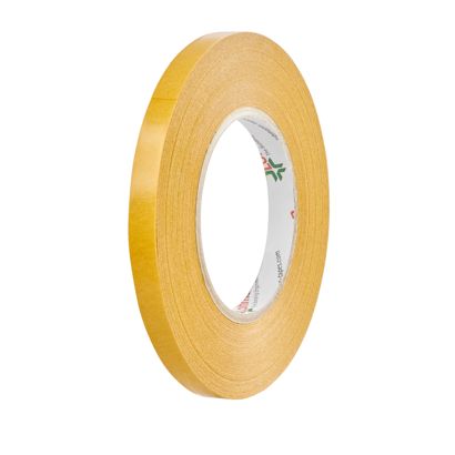DuploCOLL 3720, Doppelseitiges Spezialpapier-Klebeband, sehr starker Acrylatklebstoff 12 mm | 50 m