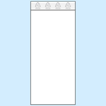 Druckverschlussbeutel, PE-Folie 60 x 130 mm | 50 µm