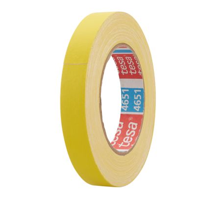 tesa 4651, Premium Gewebeband kunststoffbeschichtet 19 mm | gelb