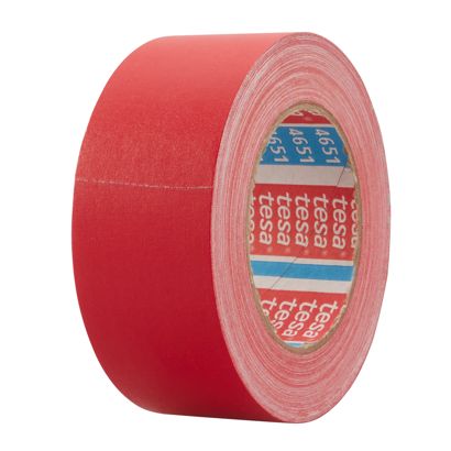tesa 4651, ruban toilé premium recouvert d’acrylique 50 mm | rouge 