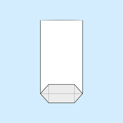 Kreuzbodenbeutel, OPP-Folie 85 x 145 mm
