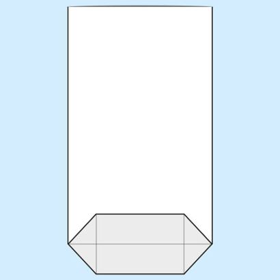 Kreuzbodenbeutel, OPP-Folie 230 x 375 mm