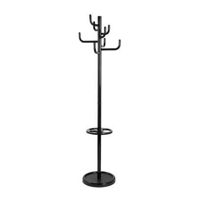 Garderobenständer, 8 Haken, schwarz, Metall 