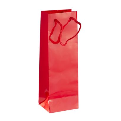 Flaschentasche, 12 x 36 x 10 cm rot