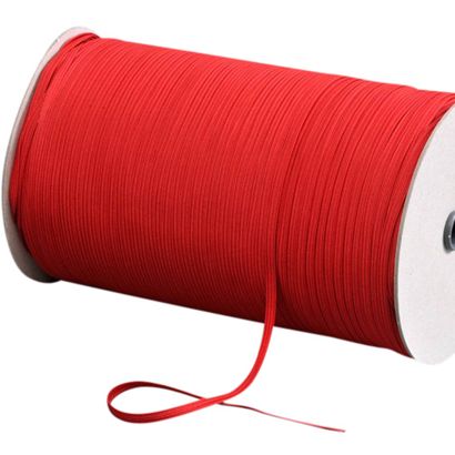 Élastique plat 5 mm rouge  | 500 m