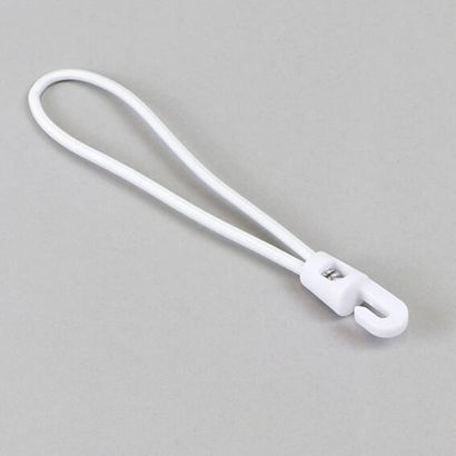 Gummispanner mit Haken weiß | 150 mm