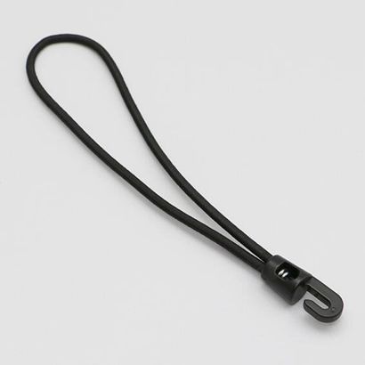 Gummispanner mit Haken schwarz | 200 mm