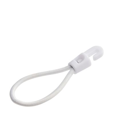 Gummispanner mit Haken weiß | 90 mm