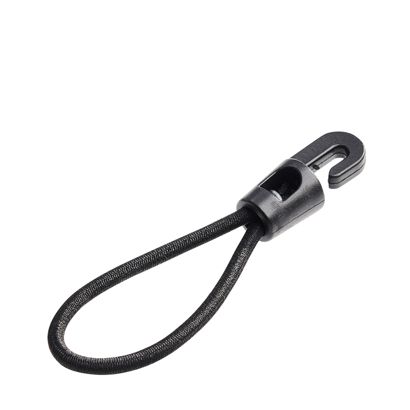 Gummispanner mit Haken schwarz | 90 mm