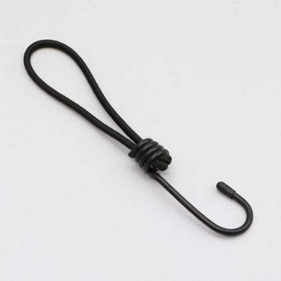 Spannschlaufen mit Metallhaken schwarz | 150 mm
