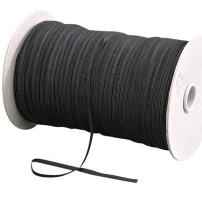 Gummiband 5 mm flach schwarz | 130 m