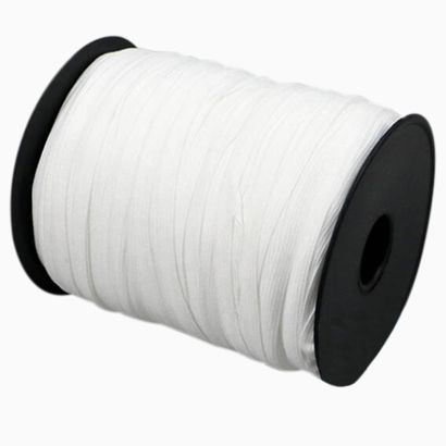 Elastiques en rouleau, 6 mm, blanc, extra doux (rouleau de 200 m) 