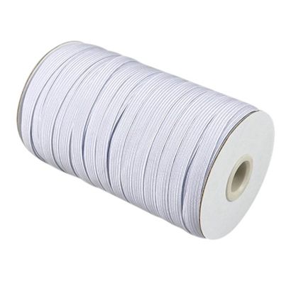 Gummiband 8 mm flach weiß