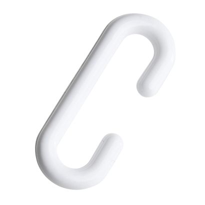 Crochet C, longueur de 38 mm, plastique blanc null