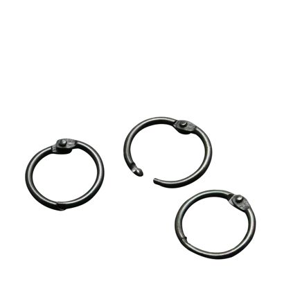Heftringe Metall schwarz | 14 mm - offen geliefert