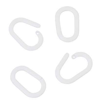 Anneaux ovales de reliure 22 mm, plastique blanc 