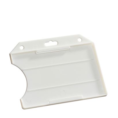 Porte-badge en plastique dur, ouverte blanc 