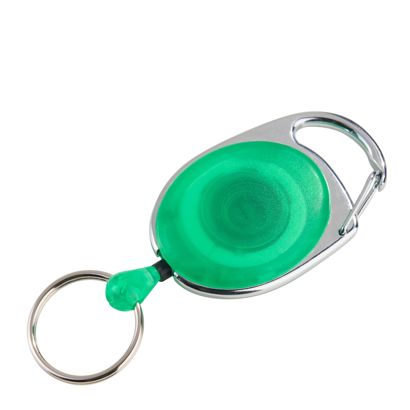Ausziehbarer Schlüsselanhänger grün, transparent