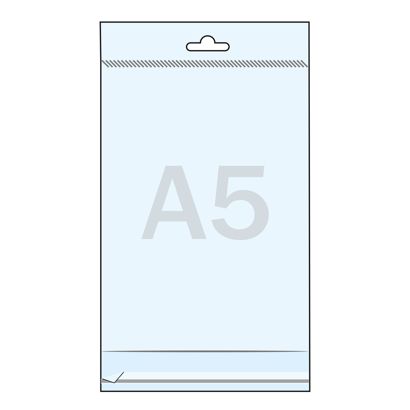 Headerbeutel, OPP-Folie 30 µm 155 x 215 mm 