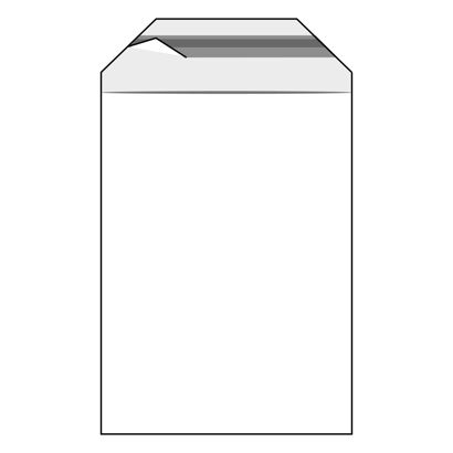 Klappenbeutel, wiederverschließbar, PE-Folie, transparent 80 x 120 mm