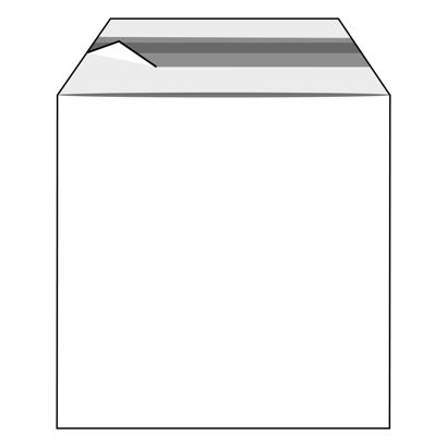 Klappenbeutel, wiederverschließbar, PE-Folie, transparent 200 x 200 mm