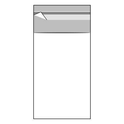 Klappenbeutel, wiederverschließbar, OPP-Folie, transparent 40 x 60 mm