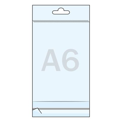 Pochettes Header, film OPP 30 micr 110 x 155 mm