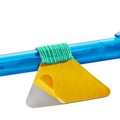 Porte-stylo, avec boucle élastique plat, auto-adhésif null