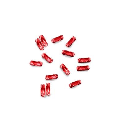 Einpressverschlüsse für Kugelketten rot | 2,4 mm