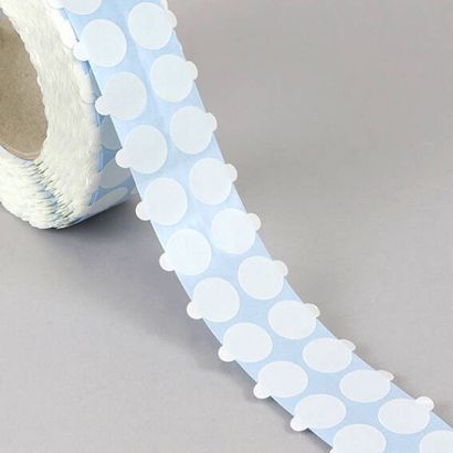 Pastilles adhésives double face en PET, adhérence faible/faible 20 mm | 5000 pcs