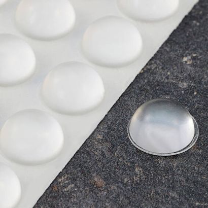 Elastikpuffer, Halbkugel, selbstklebend 19 mm | transparent 