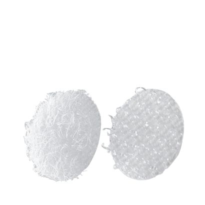 Klettpunkte auf Bogen, Set aus Haken und Flausch 10 mm | weiß  | Set - Haken und Flausch  | 216 Paar