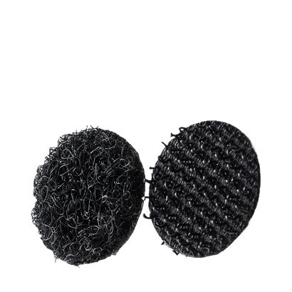 Klettpunkte auf Bogen, Set aus Haken und Flausch 13 mm | schwarz | 140 STK | Set - Haken und Flausch