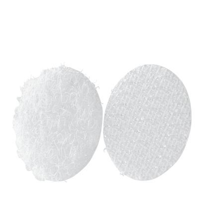 Klettpunkte auf Bogen, Set aus Haken und Flausch 16 mm | weiß | 96 STK | Set - Haken und Flausch