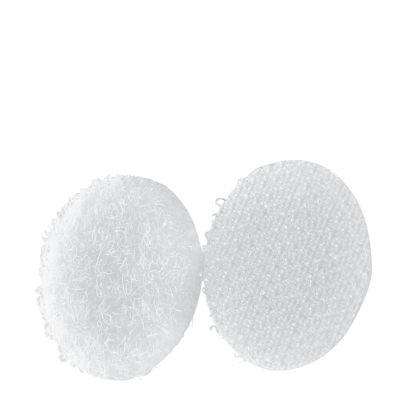 Klettpunkte auf Bogen, Set aus Haken und Flausch 21 mm | weiß | 108 STK | Set - Haken und Flausch