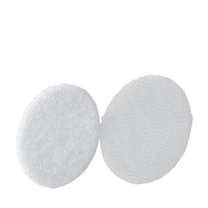 Klettpunkte auf Bogen, Set aus Haken und Flausch 45 mm | weiß  | Set - Haken und Flausch  | 96 Paar