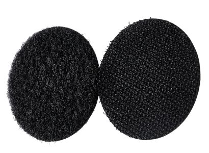 Klettpunkte auf Bogen, Set aus Haken und Flausch 45 mm | schwarz  | Set - Haken und Flausch  | 96 Paar