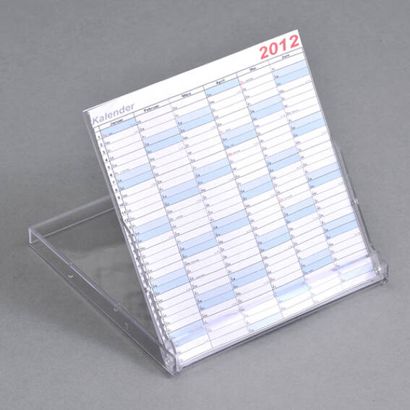 Coffret calendrier, format disquette, 96 x 98 x 8 mm, transparent 
