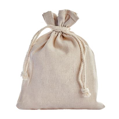 Säckchen à la Leinen, Schmalseite offen, naturfarben, Pack mit 5 Stück, 180 x 240 mm