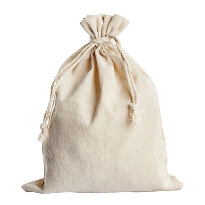 Sachets aspect lin, petit côté ouvert, naturel, 1 unité, 260 x 350 mm