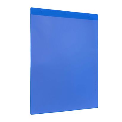 Kennzeichungstaschen mit Aufhängelochung blau | A4 210 x 297 mm | Schmalseite