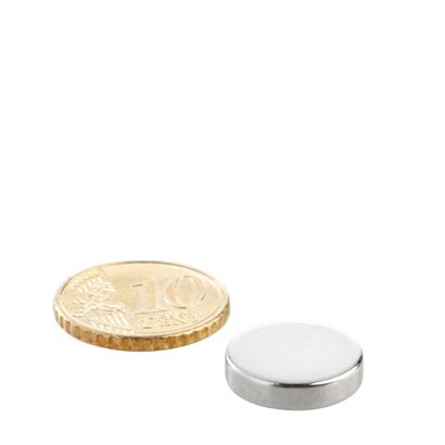 Aimants néodymes en forme de disque 15 mm x 3,5 mm | N35, axial (parallèle à la hauteur)