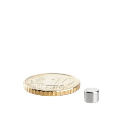 Aimants néodymes en forme de disque 5 mm x 4 mm | N35, axial (parallèle à la hauteur)