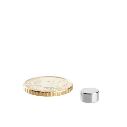 Aimants néodymes en forme de disque 7 mm x 4 mm | N35, axial (parallèle à la hauteur)