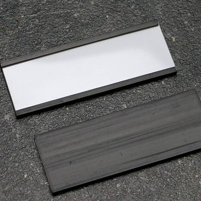 Etikettenhalter, C-Profil, magnetisch,  Abschnitte 40 mm | 100 mm | 