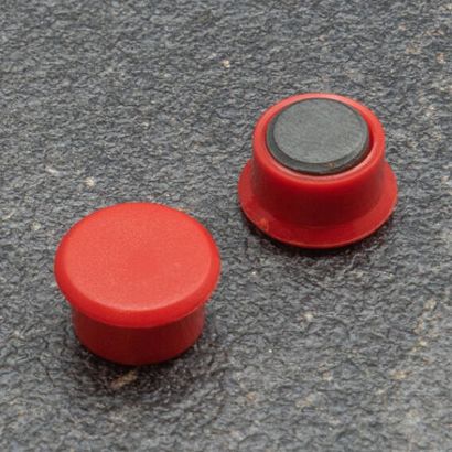 Büromagnet, rund 13 mm | rot