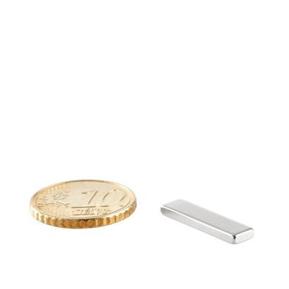 Quadermagnete aus Neodym, vernickelt 20 x 5 mm  | 2 mm