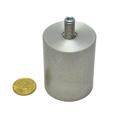 Aimants grappin cylindrique en néodyme avec filetage 40 mm