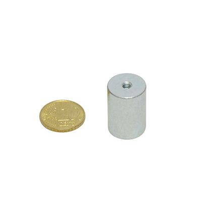 Aimant grappin cylindrique en néodyme avec filetage intérieur 16 mm | 20 mm