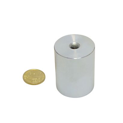 Aimant grappin cylindrique en néodyme avec filetage intérieur 32 mm | 40 mm